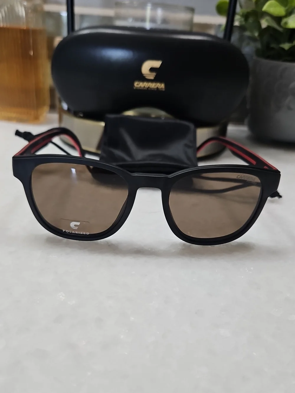 2 In 1 Carrera Men's Black glasses with Magnetic Sunglass Lens